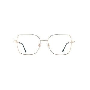 Look Rectangular Gold-Finish Optical Frames With Slim Temples - NWT